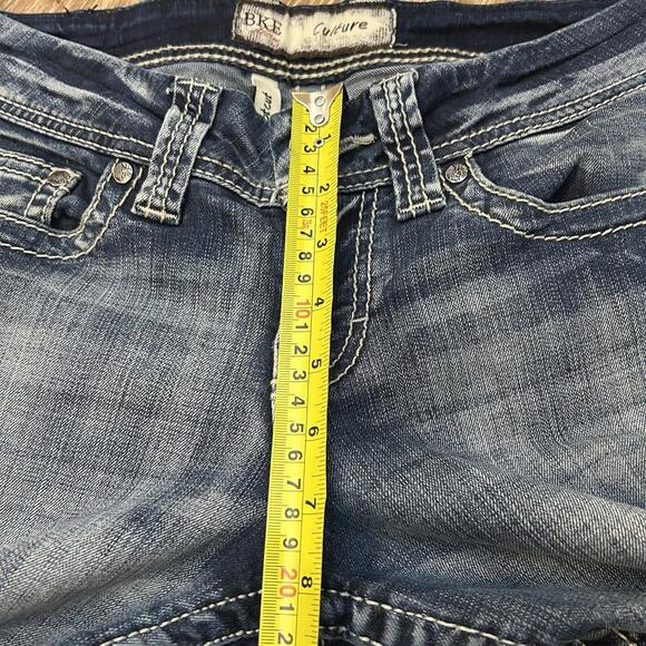 BKE Denim Culture Jeans Womens Boot Cut Stretch Size 29R (29x33.5) Large Stitch - Picture 7 of 9
